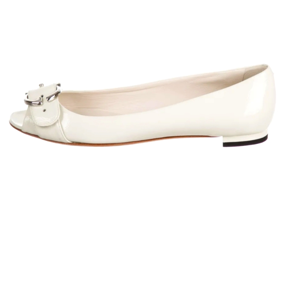 Gucci Peep-Toe Flats (never worn!)